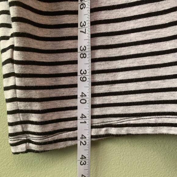 Lou & Grey Dress Women S Black Gray Striped SignatureSoft Cozy Chic Casual - Picture 6 of 7